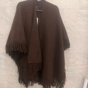 Zara Brown Poncho NWT